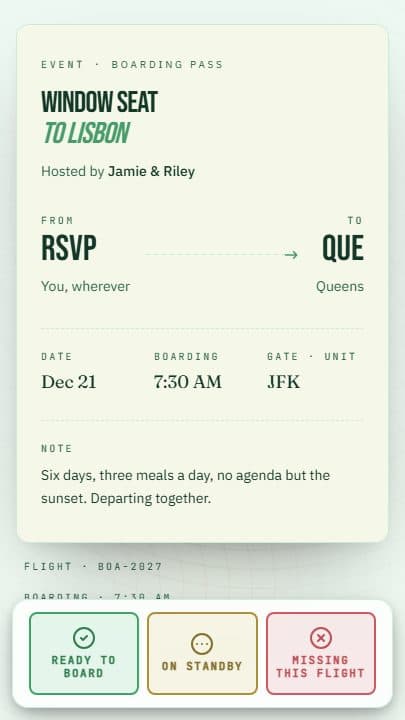 Boarding Pass template preview