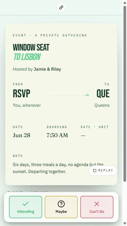 Boarding Pass template preview