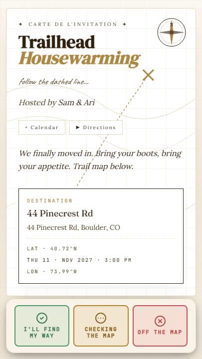 Map & Compass template preview