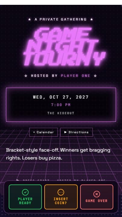 Neon Arcade template preview