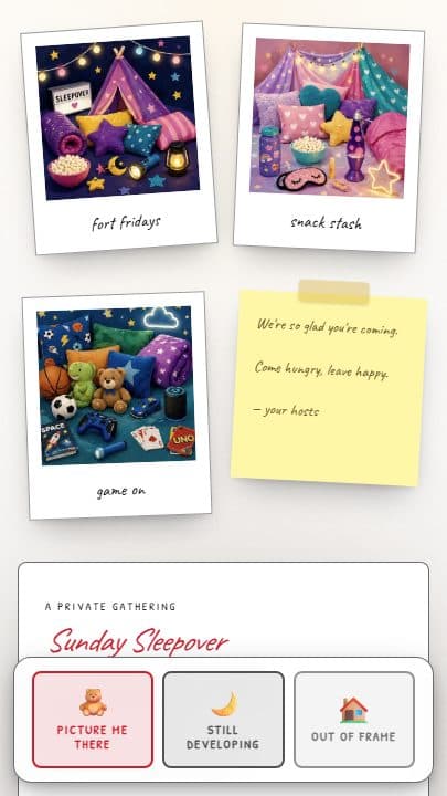 Polaroid template preview