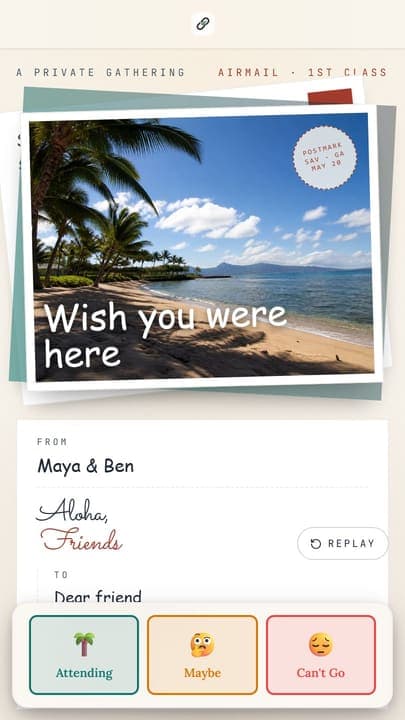 Postcard Stack template preview