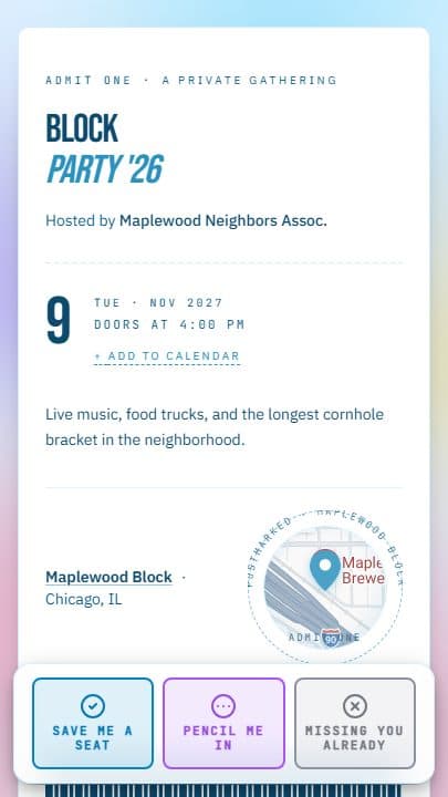 Ticket template preview