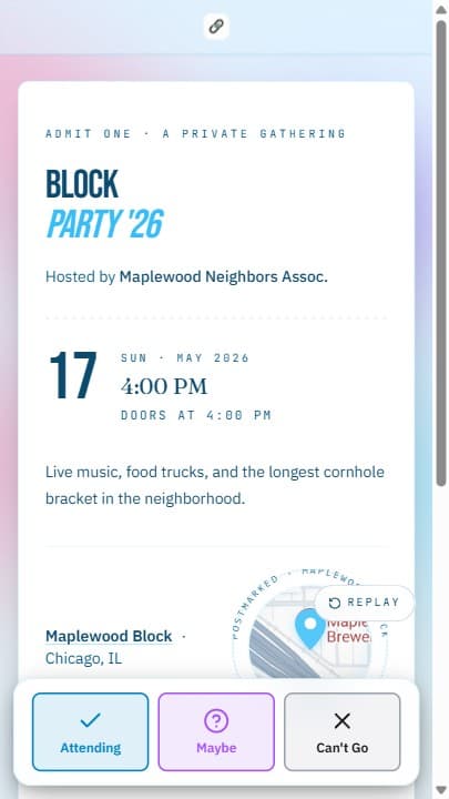 Ticket template preview